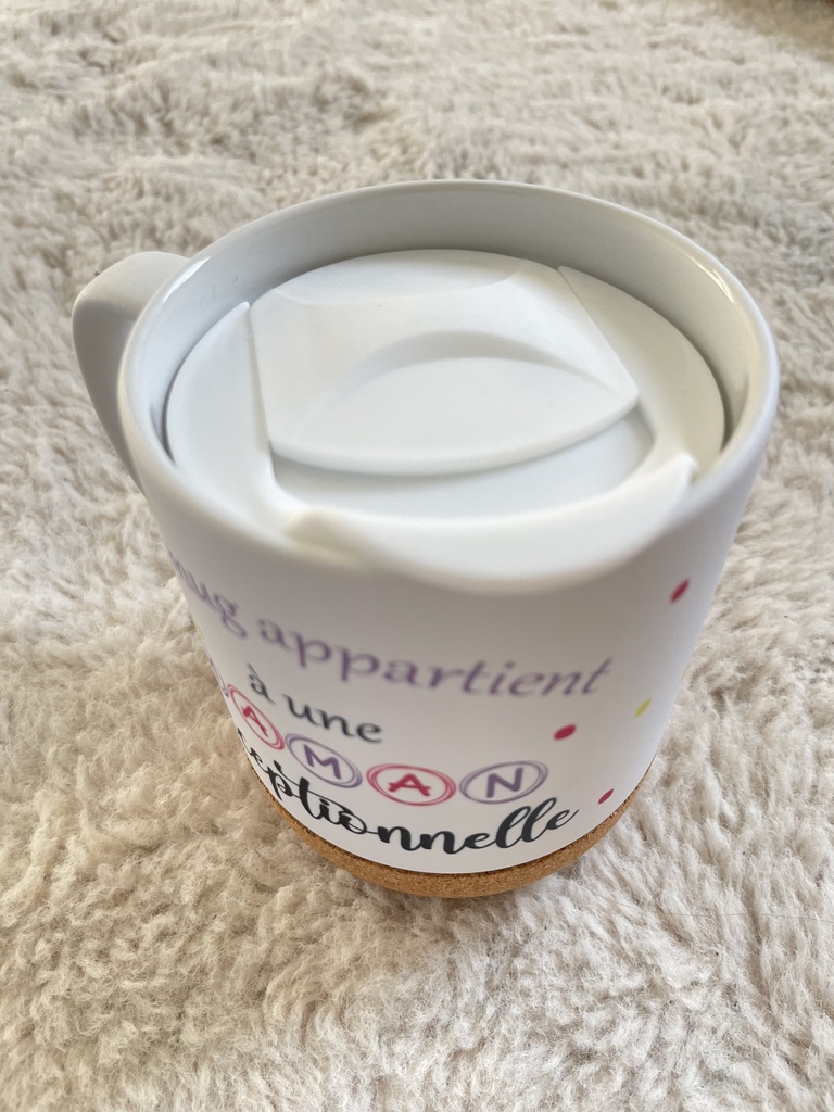 Mug Maman Exceptionnelle + couvercle 